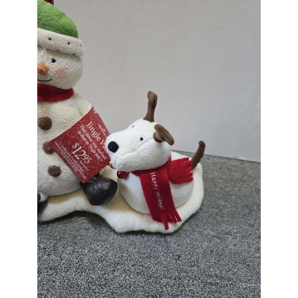 Hallmark Jingle Pals Snowman & Dog Animated Plush Singing 